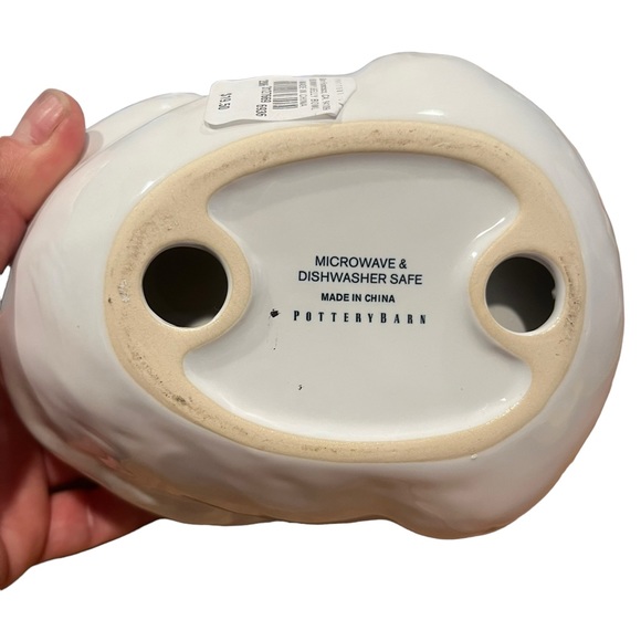 Pottery Barn White Ceramic Bunny, Easter, Spring, Rabbit, Candy Dish, - Picture 5 of 6